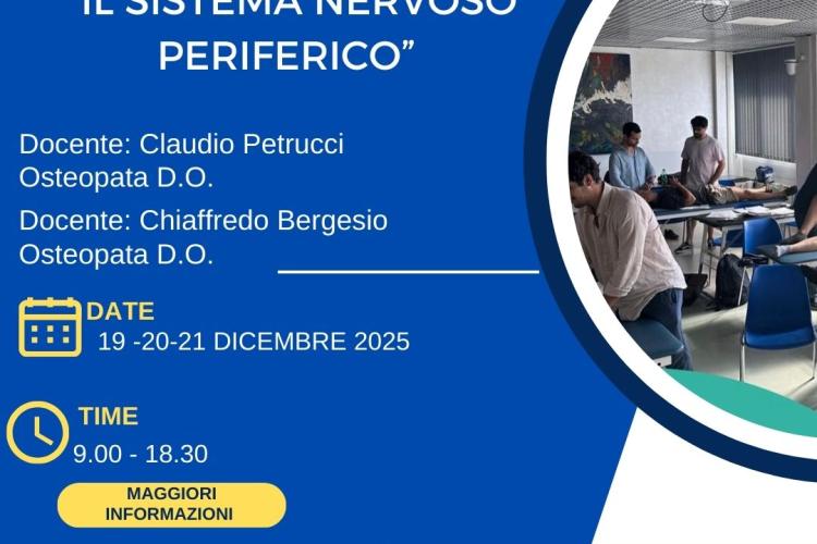 LMO - 6° LIVELLO: Il Sistema Nervoso periferico del 19, 20 e 21 dicembre